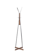 Reclaimed Wood And Metal Freestanding Coat Rack With Hooks Use In Bedroom, Living Room - Natural by HouseOfZazla