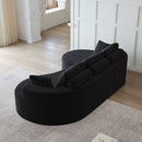 Curved Oversized Sectional Sofa With Extra Deep Seat by HouseOfZazla