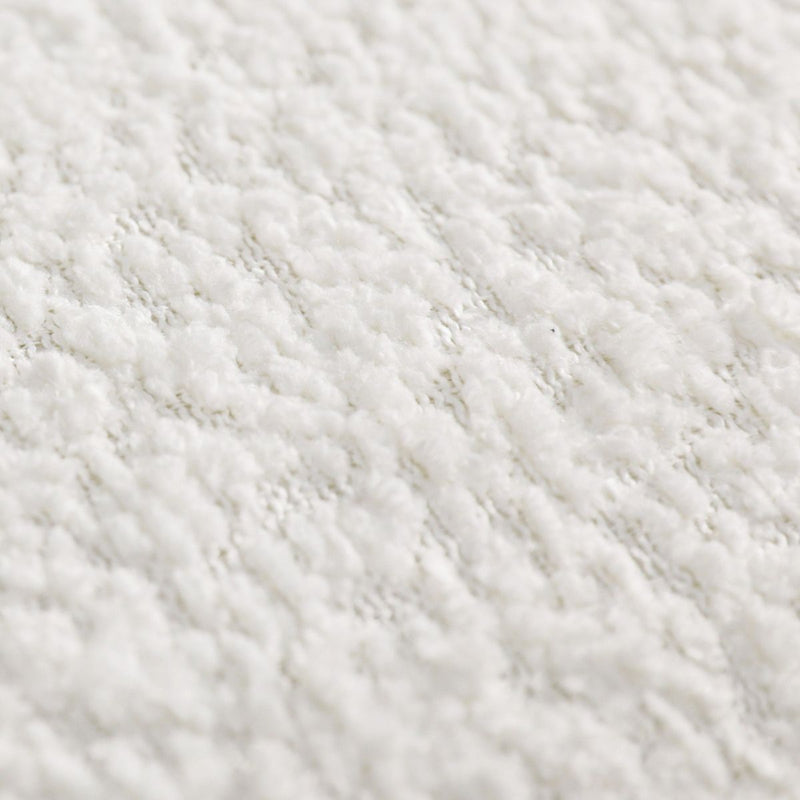 Boucle Upholstered Dining Chairs with Curved Backrest & Metal Legs Set of 2, Beige