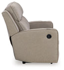 Lavenhorne - Rec Sofa W/Drop Down Table - Pebble by Unique Piece Furniture