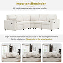 Power Recliner Sectional Sofa Home Theater Reclining Sofa With Two USB Ports, Two Storage Drawers For Living Room by HouseOfZazla
