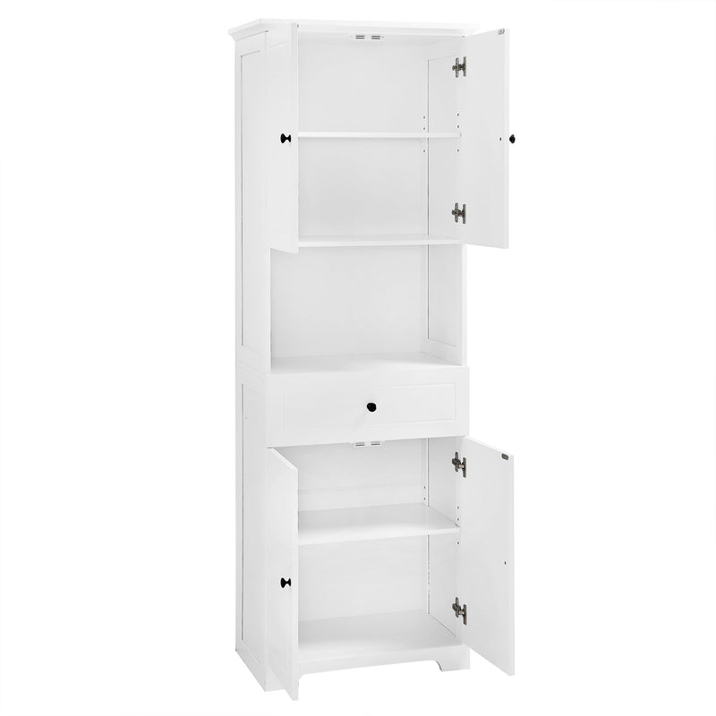 Walker Edison | White Tall Bathroom Storage Cabinet