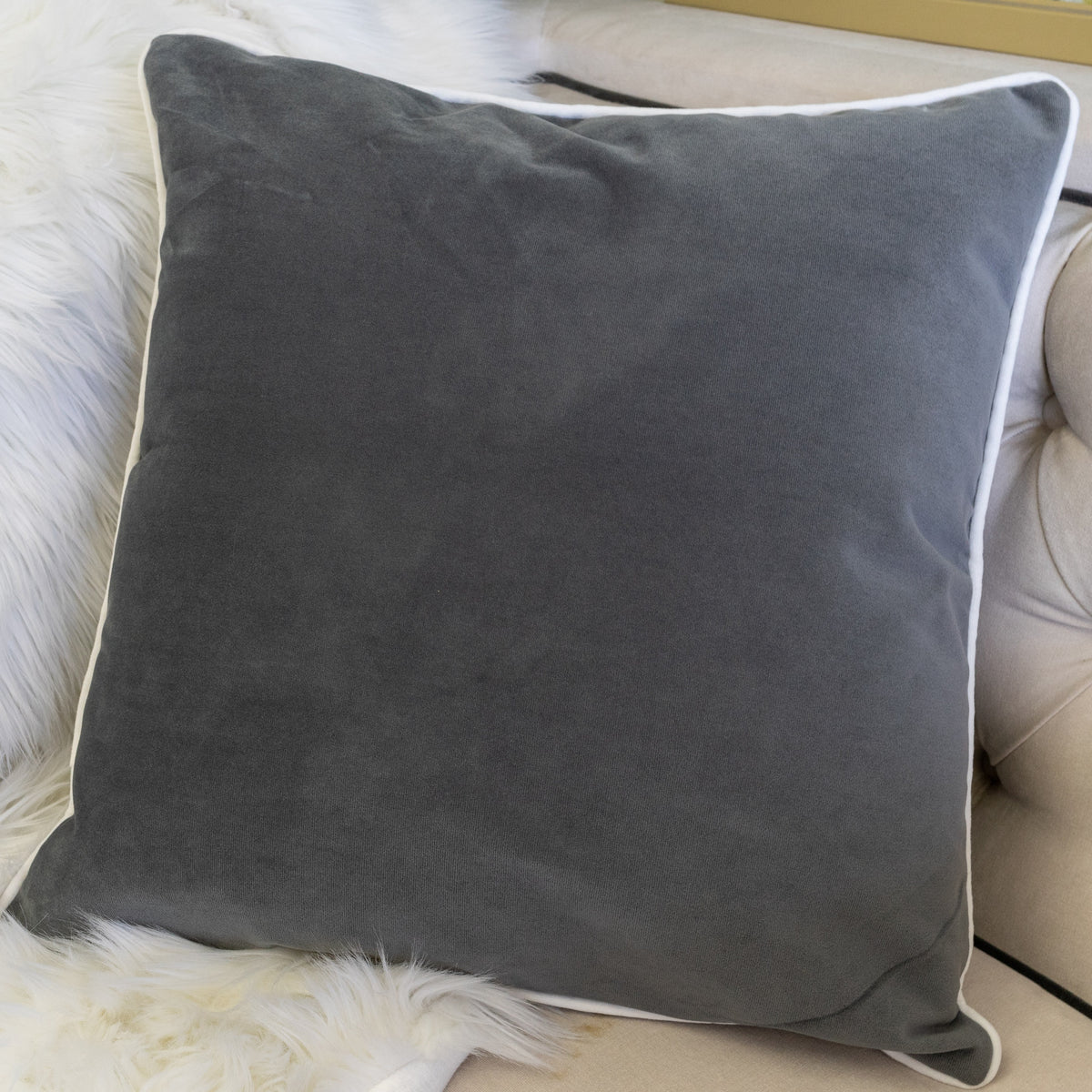 Let It Snow Embroidered Cotton Throw Pillow, photo 3 of 6