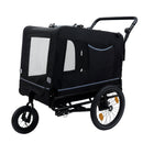 Extra Large 2-in-1 Bike Trailer & Push Cart for Pets