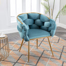 Luxury Modern Simple Leisure Single Sofa Chair Bedroom Lazy Person Household Dresser Stool Manicure Table Back Chair by HouseOfZazla