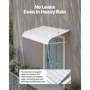 Window Awning Door Canopy 48x42 in Aluminum Alloy