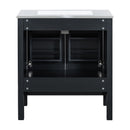 Bathroom Vanity With Single Sink, Combo Cabinet Undermount Sink, Bathroom Storage Cabinet With Two Doors And A Drawer, Soft Closing, Multifunctional Storage, Solid Wood Frame by HouseOfZazla