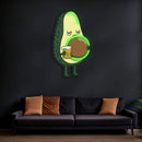 Avocado Beer UV Printed Neon, Beer Neon Wall Art, Avocado Neon Light Sign