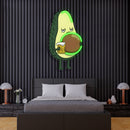 Avocado Beer UV Printed Neon, Beer Neon Wall Art, Avocado Neon Light Sign, Custom Neon Sign, UV Print Neon Sign, Acrylic Neon Sign, Gifts