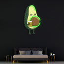 Avocado Beer UV Printed Neon, Beer Neon Wall Art, Avocado Neon Light Sign, Custom Neon Sign, UV Print Neon Sign, Acrylic Neon Sign, Gifts