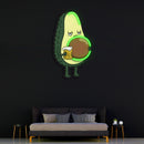 Avocado Beer UV Printed Neon, Beer Neon Wall Art, Avocado Neon Light Sign
