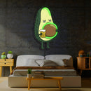 Avocado Beer UV Printed Neon, Beer Neon Wall Art, Avocado Neon Light Sign, Custom Neon Sign, UV Print Neon Sign, Acrylic Neon Sign, Gifts