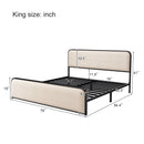 Modern Bed With Curved Upholstered Headboard and Footboard