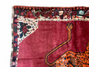 5 X 6 Handmade Rug Zagros Quality Wool Rug Lion Organic Dyes Red Leopard Tribal