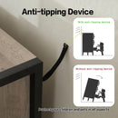 Wood Dresser with 7 Drawers, Wooden Storage Closet for Bedroom, Solid Clothes Cabinet with Sturdy Steel Frame, 48.58"Wx15.75"Dx31.22"H, 48 inch, Rustic Grey