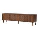 TV Stand With Soft Closing Hinges And Cable Management - Walnut by HouseOfZazla