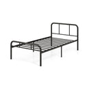 Modern Metal Platform Bed with Headboard and Footboard-Black by LJGDeals