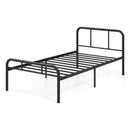 Modern Metal Bed Frame with Curved Headboard and Footboard-Twin Size by LJGDeals