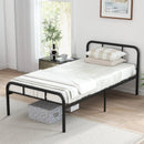 Modern Metal Bed Frame with Curved Headboard and Footboard-Twin Size by LJGDeals