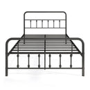 Bed Frame with Headboard and Under Bed Storage Black by LJGDeals
