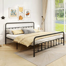 Bed Frame with Headboard and Under Bed Storage Black by LJGDeals