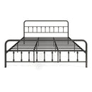 Bed Frame with Headboard and Under Bed Storage Black-King Size