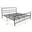 Bed Frame with Headboard and Under Bed Storage Black by LJGDeals
