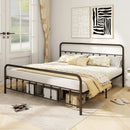 Bed Frame with Headboard and Under Bed Storage Black by LJGDeals