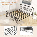 Bed Frame with Headboard and Under Bed Storage Black-King Size