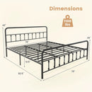 Bed Frame with Headboard and Under Bed Storage Black by LJGDeals