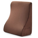 Bed Wedge Pillow with Tablet Pillow Stand and Side Pockets-Brown by DirectDeals