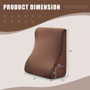 Bed Wedge Pillow with Tablet Pillow Stand and Side Pockets-Brown by LJGDeals