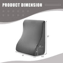 Bed Wedge Pillow with Tablet Pillow Stand and Side Pockets-Gray by DirectDeals