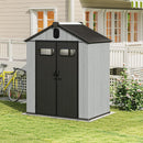 5x3FT Outdoor Resin Storage Shed with Transparent Windows & Louvered Vents by HouseOfZazla