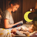 GobekUsa Bedroom Crystal Touch Dimming Night Light Girls Room Home Decor Aesthetics USB Bedside LED Ambient Table 3D Moon Lamp