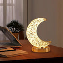 GobekUsa Bedroom Crystal Touch Dimming Night Light Girls Room Home Decor Aesthetics USB Bedside LED Ambient Table 3D Moon Lamp