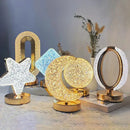 GobekUsa Bedroom Crystal Touch Dimming Night Light Girls Room Home Decor Aesthetics USB Bedside LED Ambient Table 3D Moon Lamp