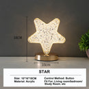 GobekUsa Bedroom Crystal Touch Dimming Night Light Girls Room Home Decor Aesthetics USB Bedside LED Ambient Table 3D Moon Lamp