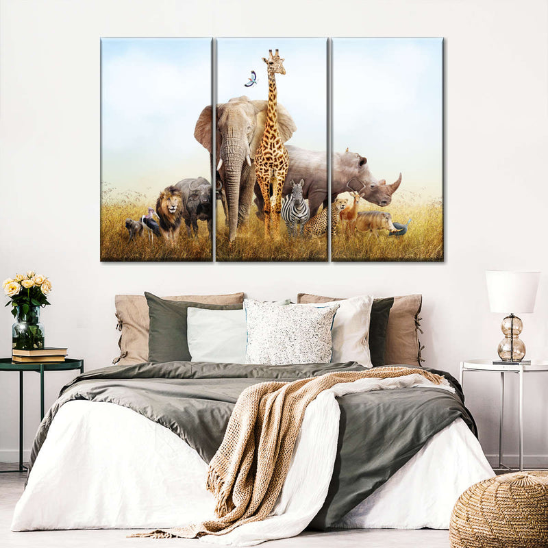 Kenyan Safari Animals Wall Art