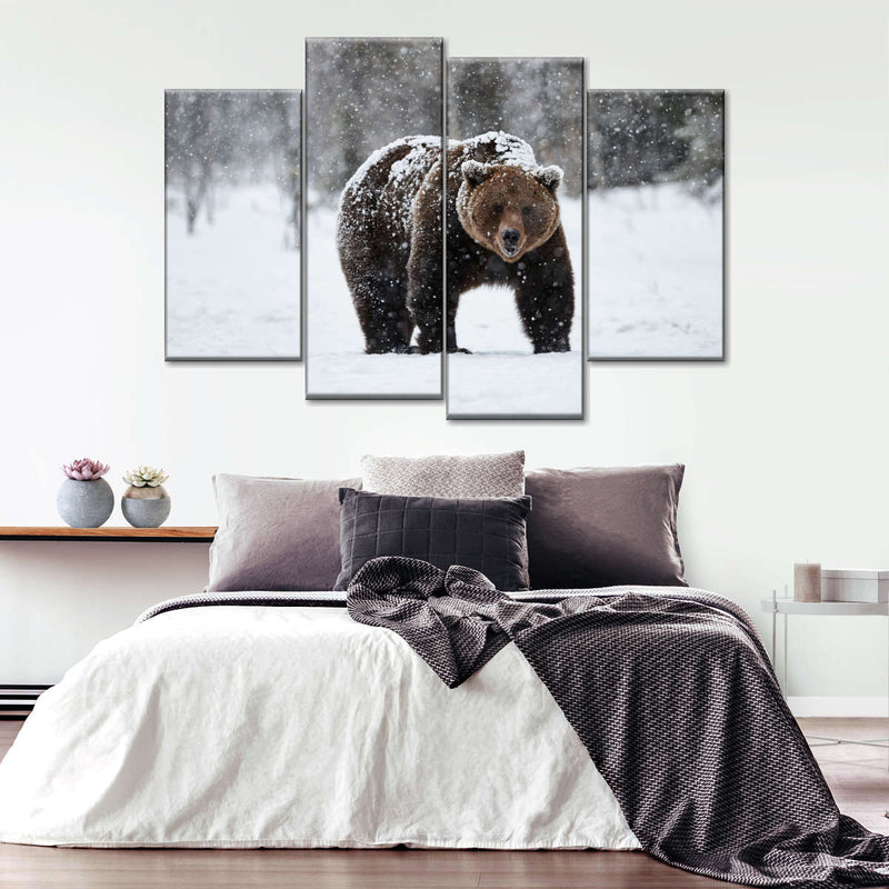 Winter Grizzly Bear Wall Art