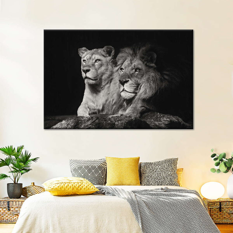 Lion And Lioness Mates Wall Art