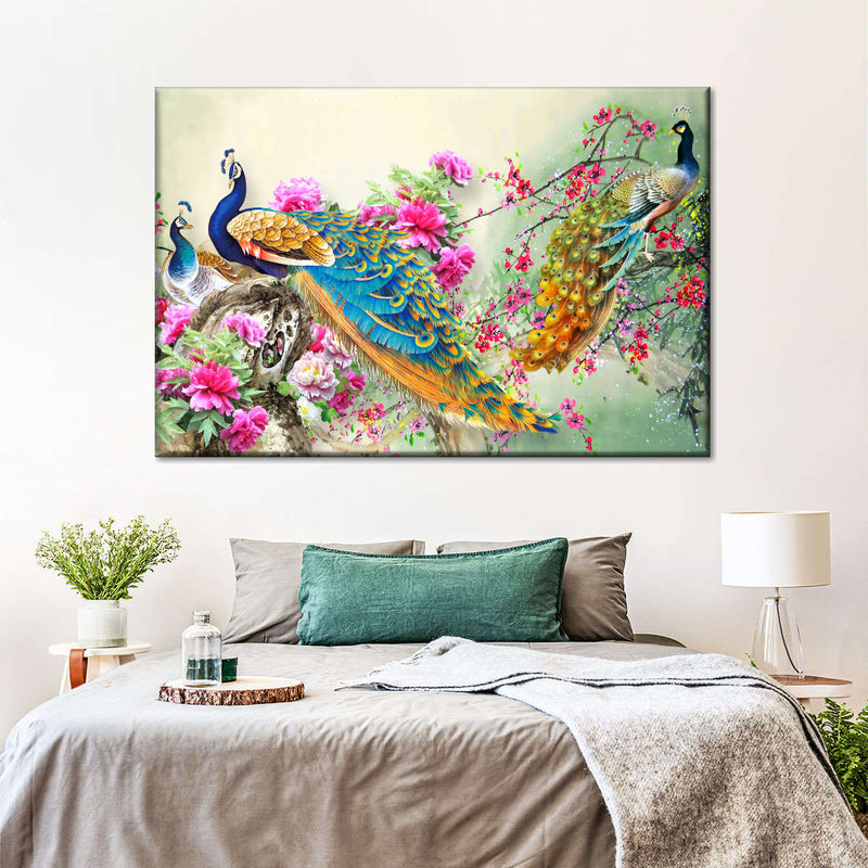 Bewitching Peacocks Wall Art