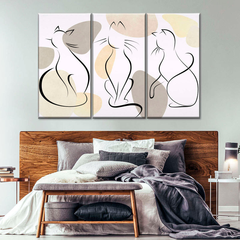 Minimalist Cats Wall Art