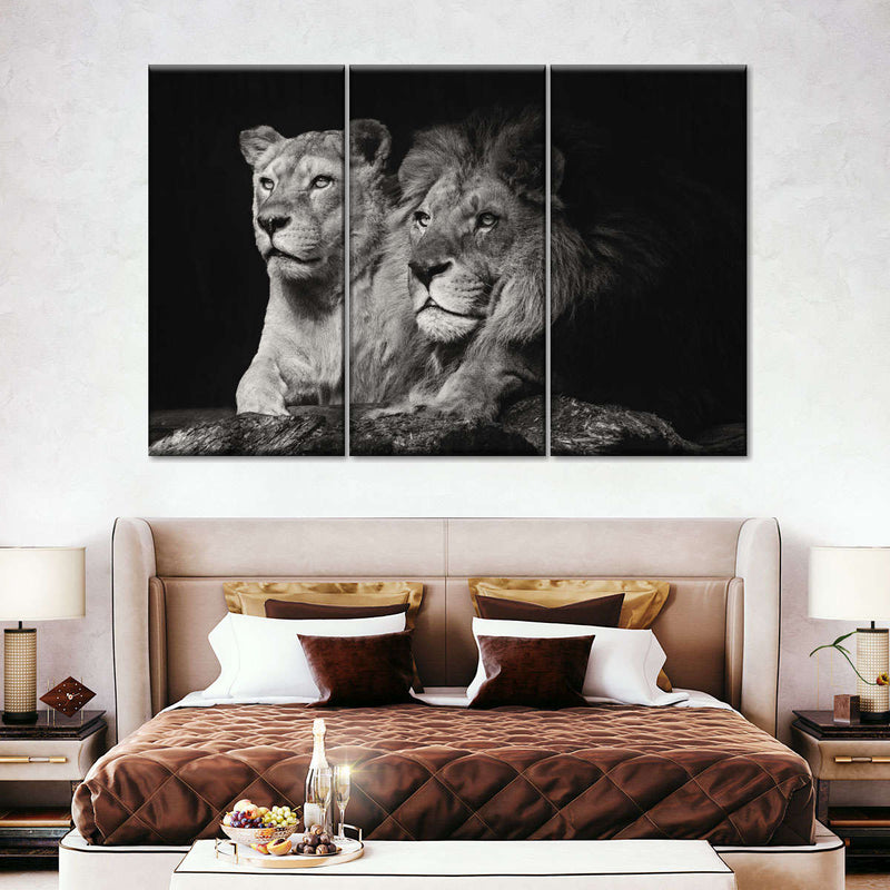 Lion And Lioness Mates Wall Art