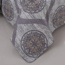 DaDa Bedding Rustic Grey Mosaic Distressed Medallion Reversible Quilted Bedspread Set (SD16299)