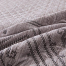 DaDa Bedding Whimsical Lavender Grey Cottage Soft Quilted Coverlet Bedspread Set (JHW866)