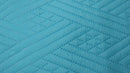DaDa Bedding Gentle Wave Turquoise Teal Blue Lagoon Lightweight Quilted Bedspread Set (LH3000)