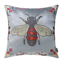 GobekUsa Bee Embroidery Cushion Cover - Exquisite Animal Design for Sofa Decor