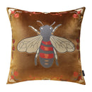 GobekUsa Bee Embroidery Cushion Cover - Exquisite Animal Design for Sofa Decor