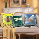 GobekUsa Bee Embroidery Cushion Cover - Exquisite Animal Design for Sofa Decor